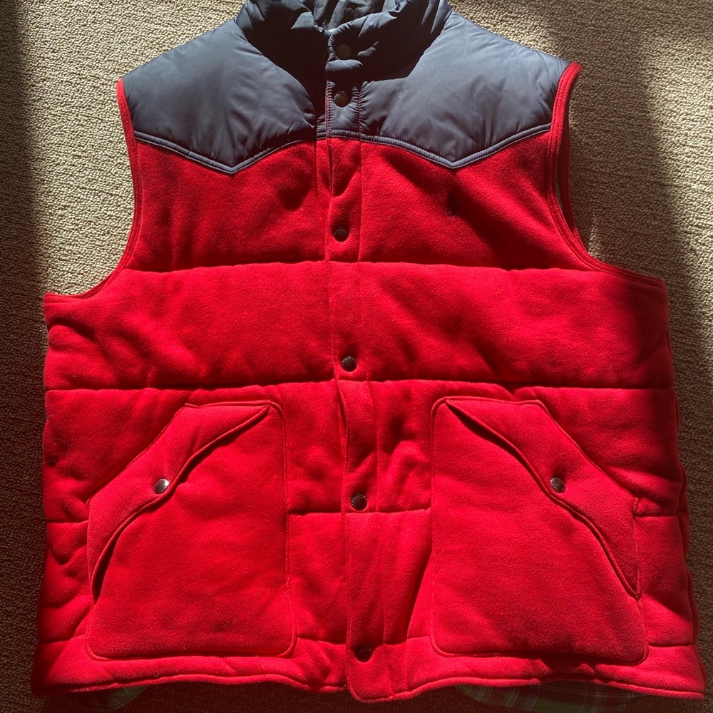 POLO Red and Black Puffer Vest
